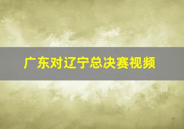 广东对辽宁总决赛视频