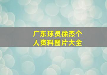 广东球员徐杰个人资料图片大全