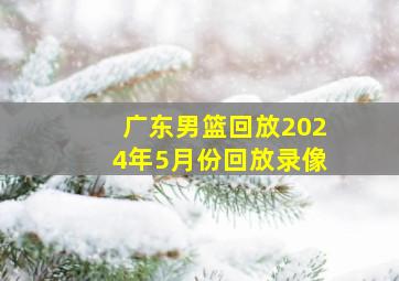 广东男篮回放2024年5月份回放录像