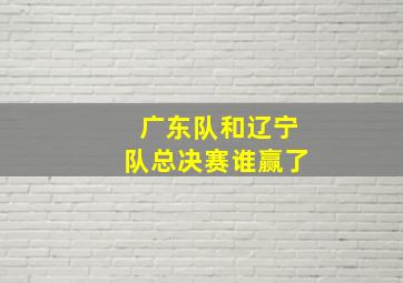 广东队和辽宁队总决赛谁赢了