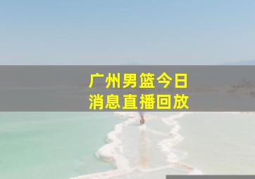 广州男篮今日消息直播回放