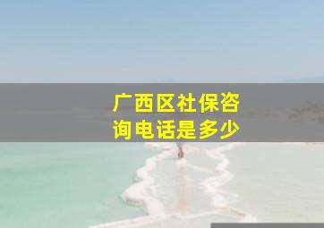 广西区社保咨询电话是多少