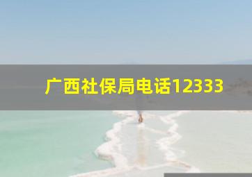 广西社保局电话12333