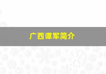 广西谭军简介