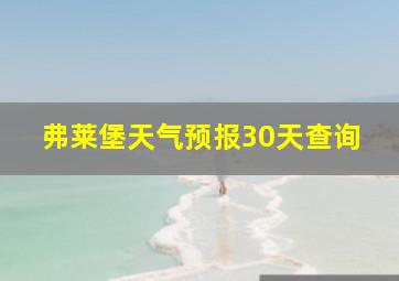 弗莱堡天气预报30天查询