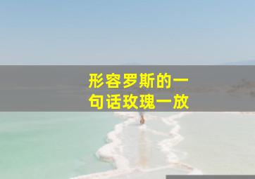 形容罗斯的一句话玫瑰一放