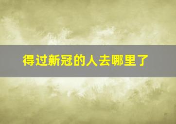 得过新冠的人去哪里了