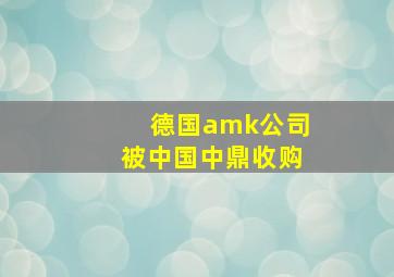 德国amk公司被中国中鼎收购