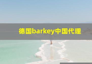 德国barkey中国代理