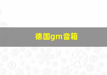 德国gm音箱