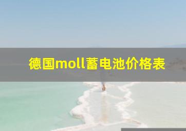 德国moll蓄电池价格表