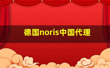 德国noris中国代理