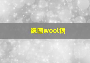 德国wool锅