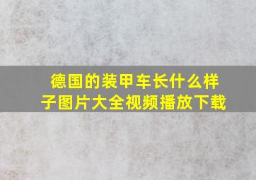 德国的装甲车长什么样子图片大全视频播放下载