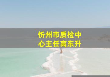 忻州市质检中心主任高东升