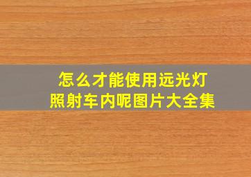 怎么才能使用远光灯照射车内呢图片大全集