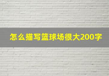 怎么描写篮球场很大200字