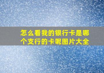 怎么看我的银行卡是哪个支行的卡呢图片大全