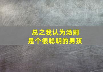 总之我认为汤姆是个很聪明的男孩