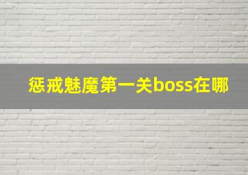 惩戒魅魔第一关boss在哪