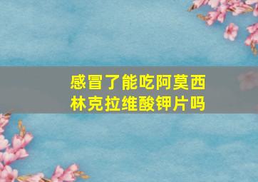 感冒了能吃阿莫西林克拉维酸钾片吗