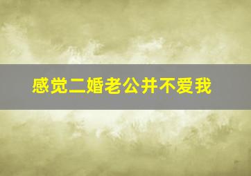 感觉二婚老公并不爱我