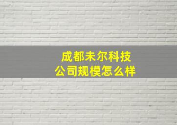 成都未尔科技公司规模怎么样