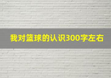 我对篮球的认识300字左右