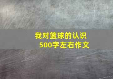 我对篮球的认识500字左右作文