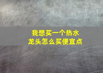 我想买一个热水龙头怎么买便宜点