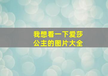 我想看一下爱莎公主的图片大全