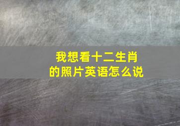 我想看十二生肖的照片英语怎么说