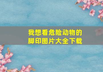 我想看危险动物的脚印图片大全下载