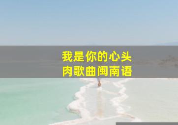 我是你的心头肉歌曲闽南语