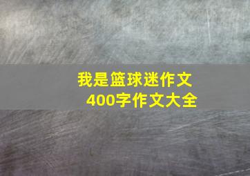 我是篮球迷作文400字作文大全