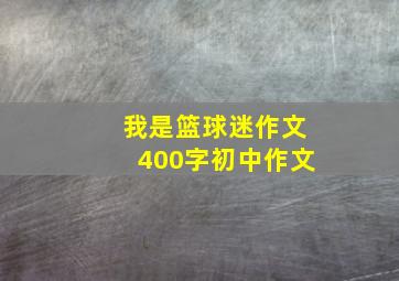 我是篮球迷作文400字初中作文