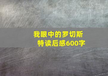 我眼中的罗切斯特读后感600字