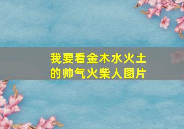 我要看金木水火土的帅气火柴人图片