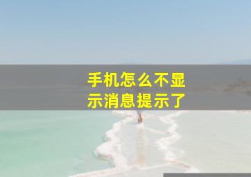 手机怎么不显示消息提示了