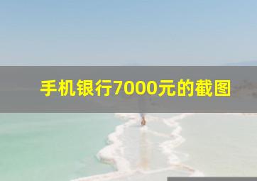 手机银行7000元的截图