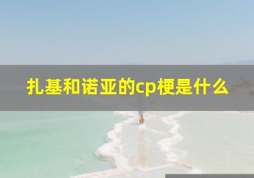 扎基和诺亚的cp梗是什么