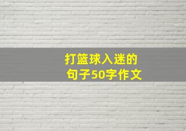 打篮球入迷的句子50字作文