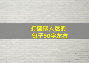 打篮球入迷的句子50字左右