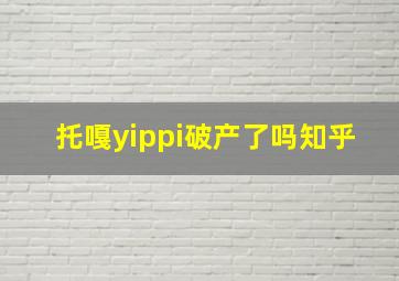 托嘎yippi破产了吗知乎