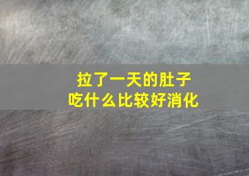 拉了一天的肚子吃什么比较好消化