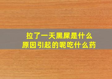 拉了一天黑屎是什么原因引起的呢吃什么药