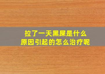 拉了一天黑屎是什么原因引起的怎么治疗呢