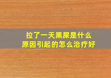 拉了一天黑屎是什么原因引起的怎么治疗好