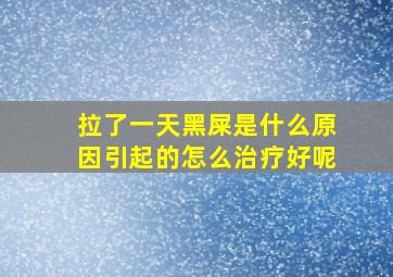 拉了一天黑屎是什么原因引起的怎么治疗好呢