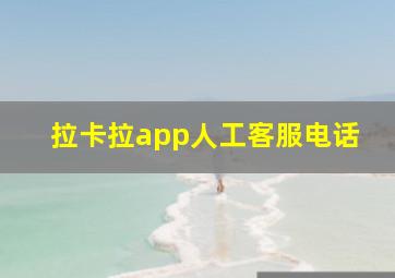 拉卡拉app人工客服电话